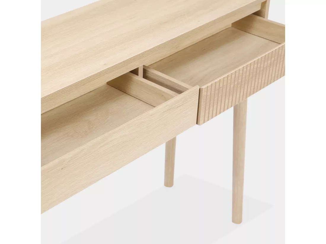 Console décor bois 2 tiroirs - Linear