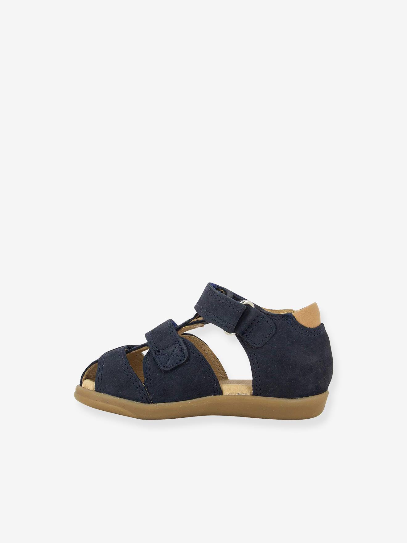 Sandálias SHOO POM® Pika Scratch em azul escuro liso
