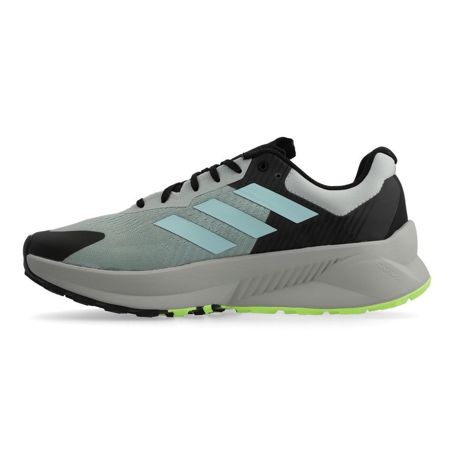 adidas Chaussures de Running Terrex Soulstride Flow Gore-Tex - Argenté/Noir/Bleu/Lucid Lemon