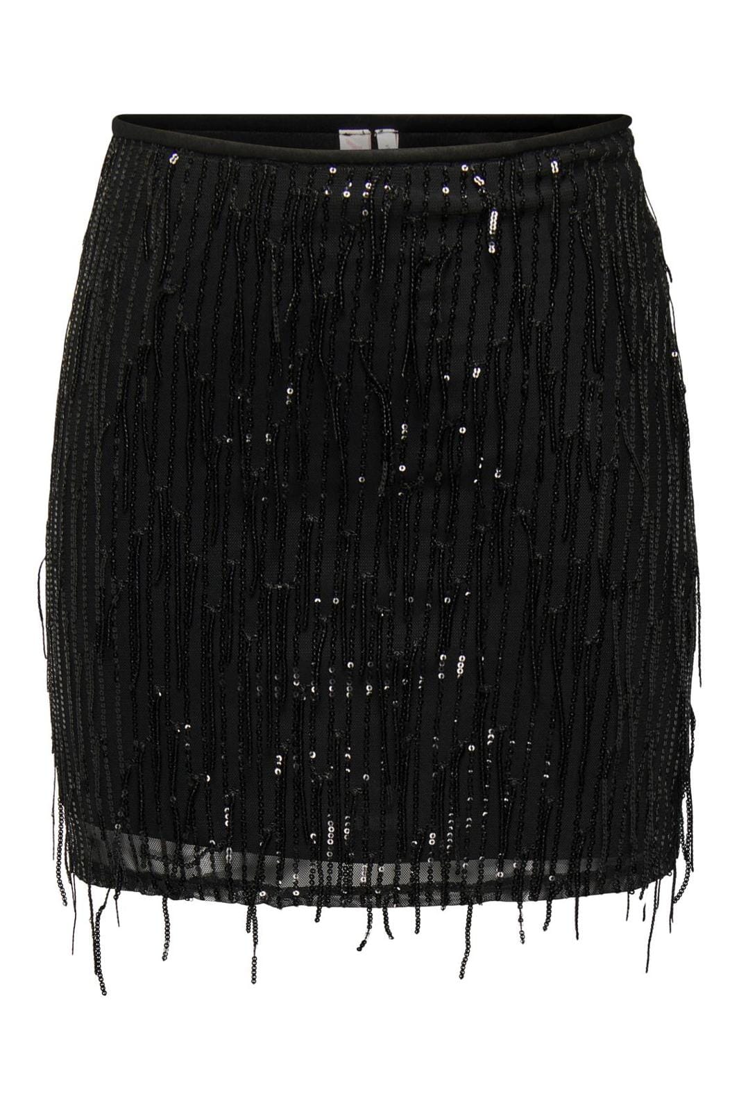 Only Onlspacy Short Sequins Skirt 15305742 4410945 black black sequins
