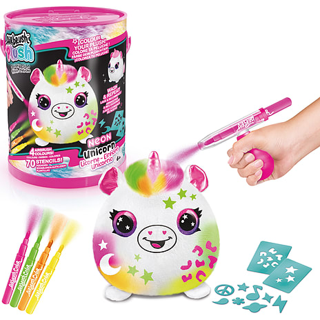 Airbrush Plush Neon Squishpals malebøtte