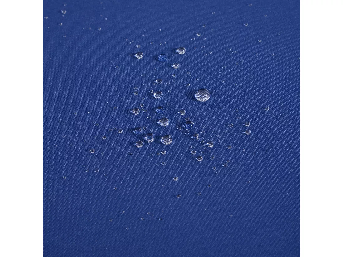 Parasol en métal rond polyester 180g/m² manivelle inclinable Ø 3 x 2,45 m bleu