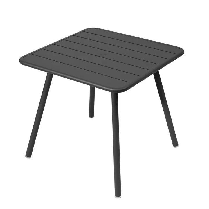 Fermob - Luxembourg Tisch, quadratisch (4 Beine), 80 x 80 cm, anthrazit