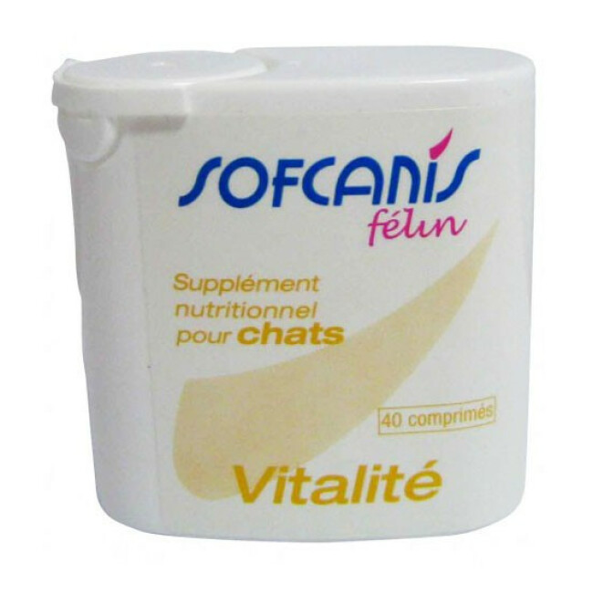 Complément alimentaire Sofcanis pour chat Vitalité boîte 40 comprimés