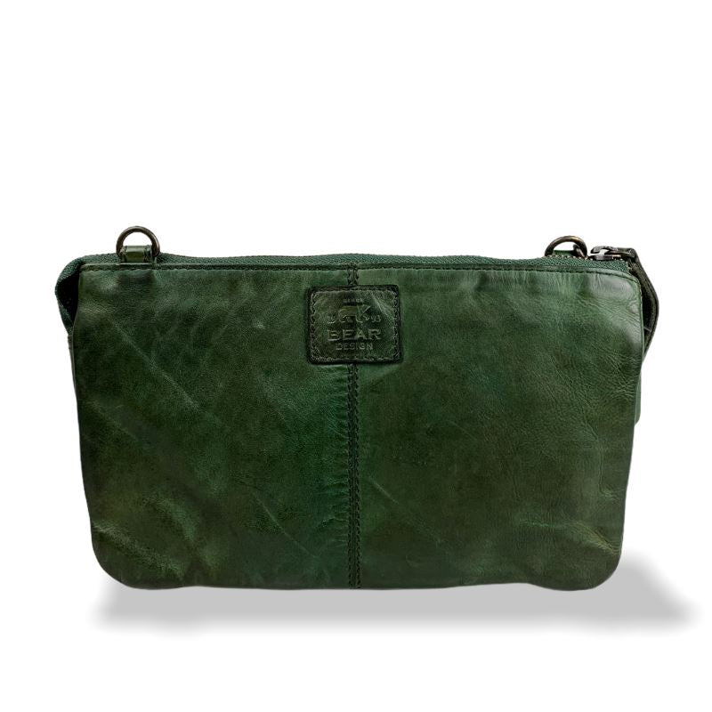 Bear Design Clutch / Tas Uma Green