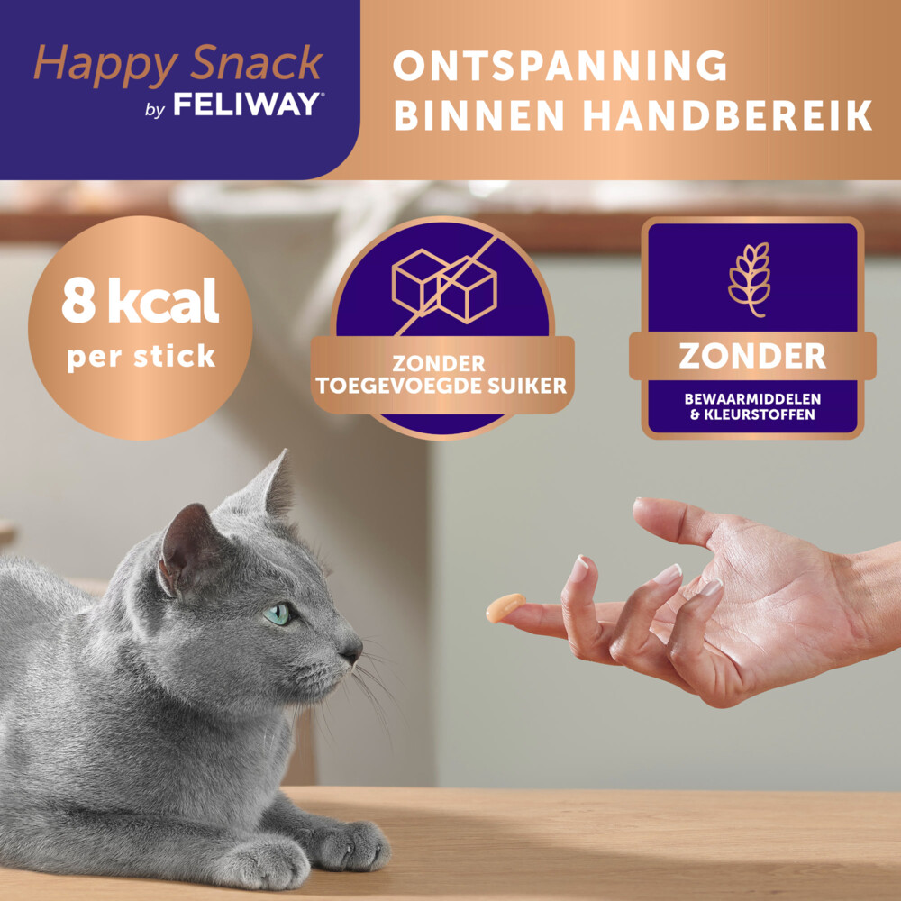 Feliway Happy Kattensnack 6 x 15 gr