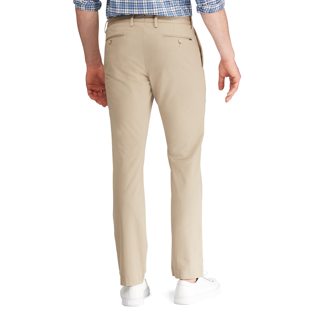 POLO RALPH LAUREN<br>Calças chino slim em tecido elástico
