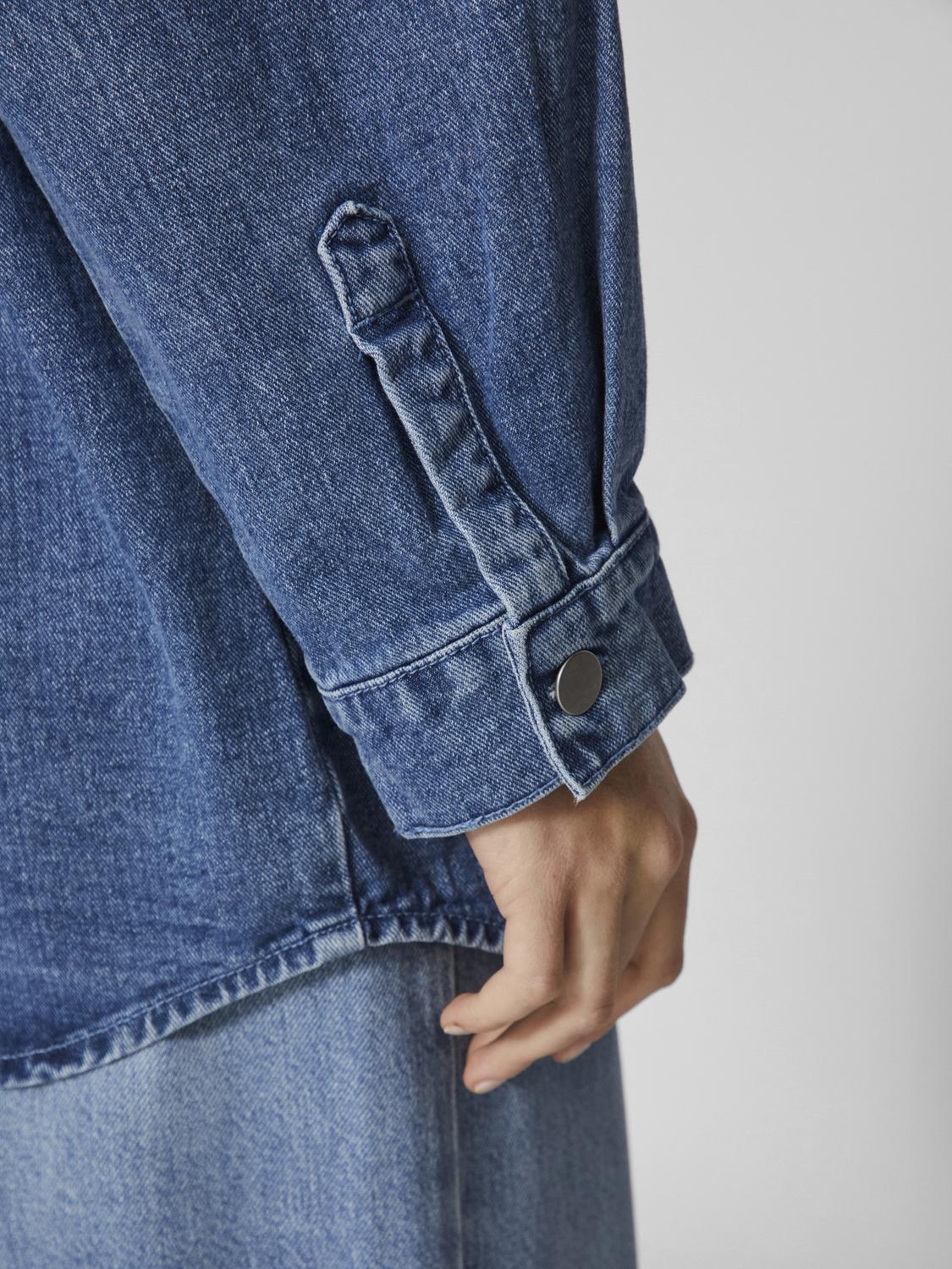 Vila  Vimalou Oversized denimskjorte - Medium Blue Denim