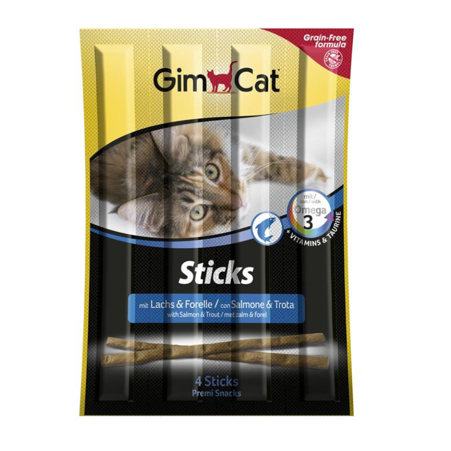 GimCat Palitos de Truta e Salmão para Gatos