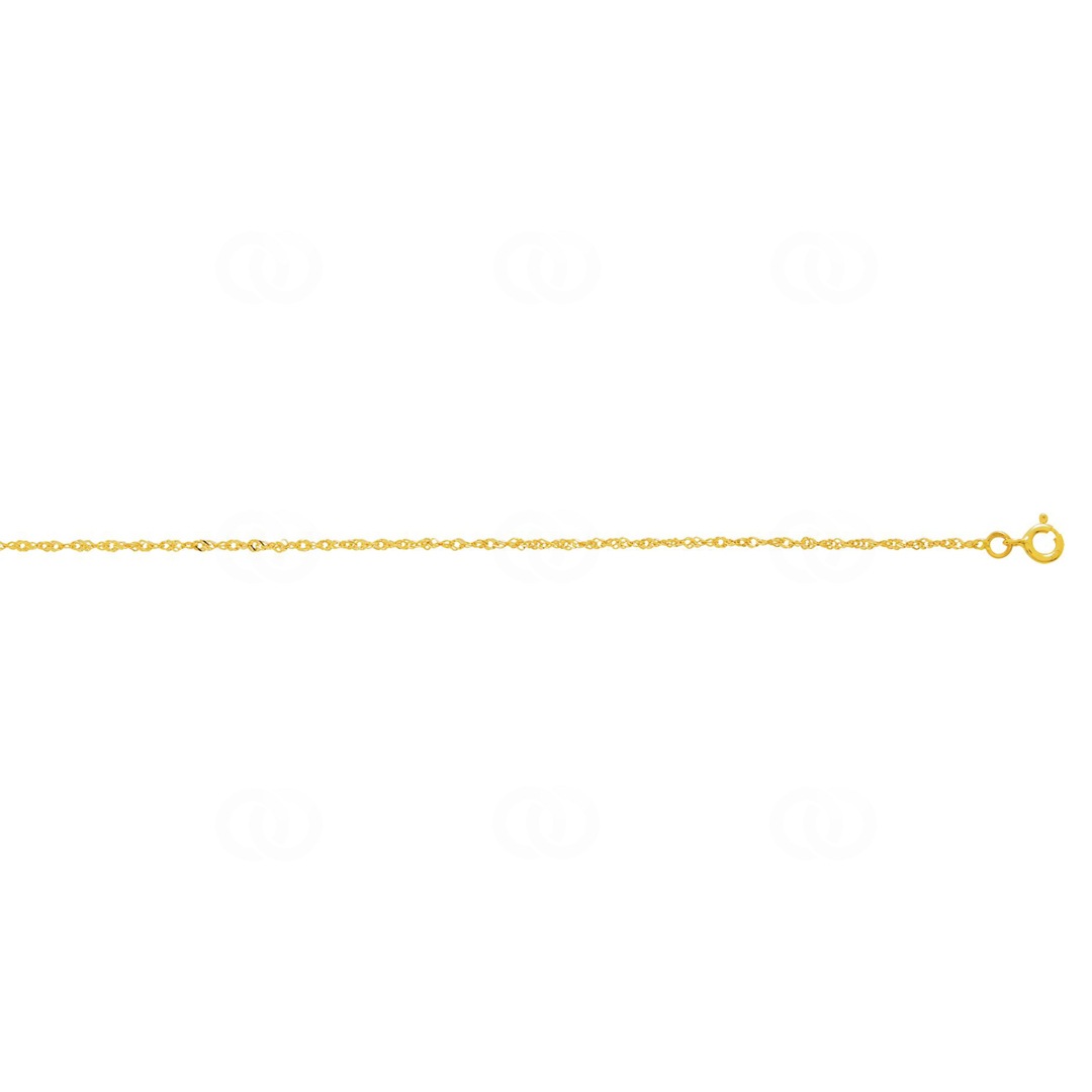 Singapur-Fusskette 750/18 K Gelbgold 1.4mm
