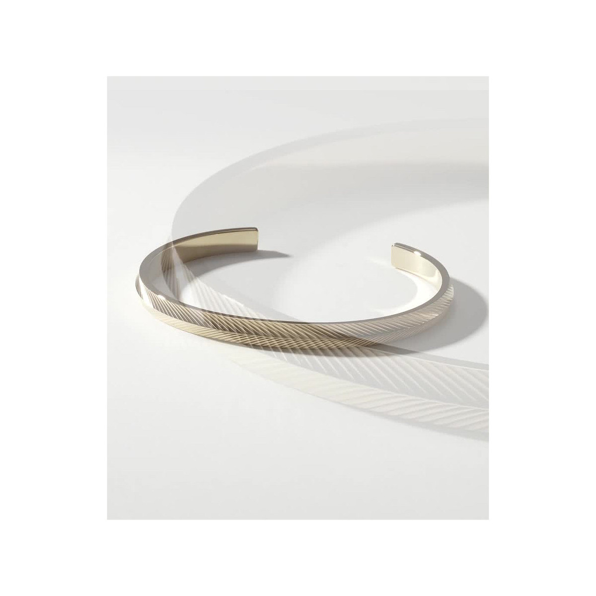 Bracelet FOSSIL acier doré inoxydable rigide