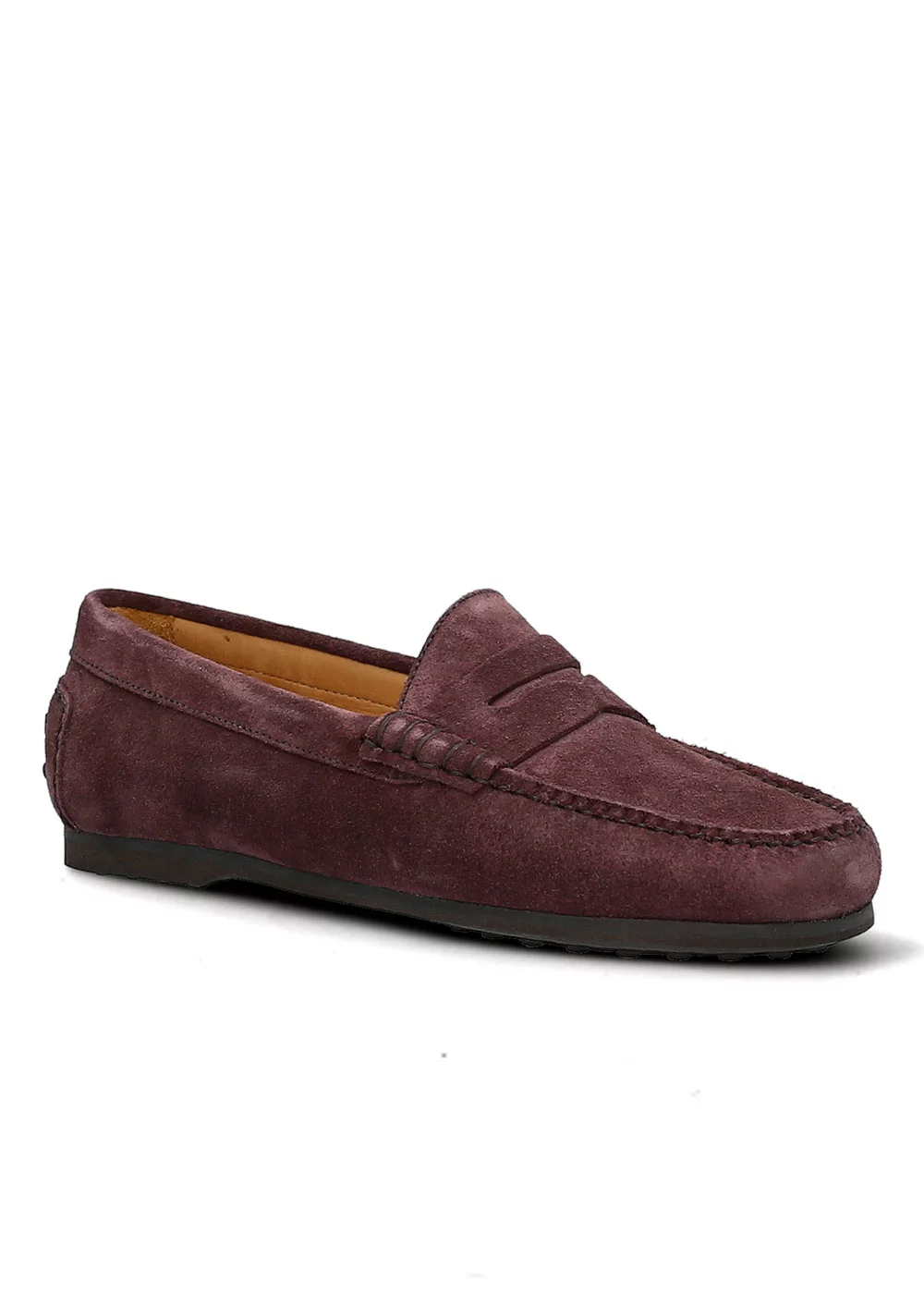 MOCASSIN RUBBER DRIVER VELOURS VIOLET