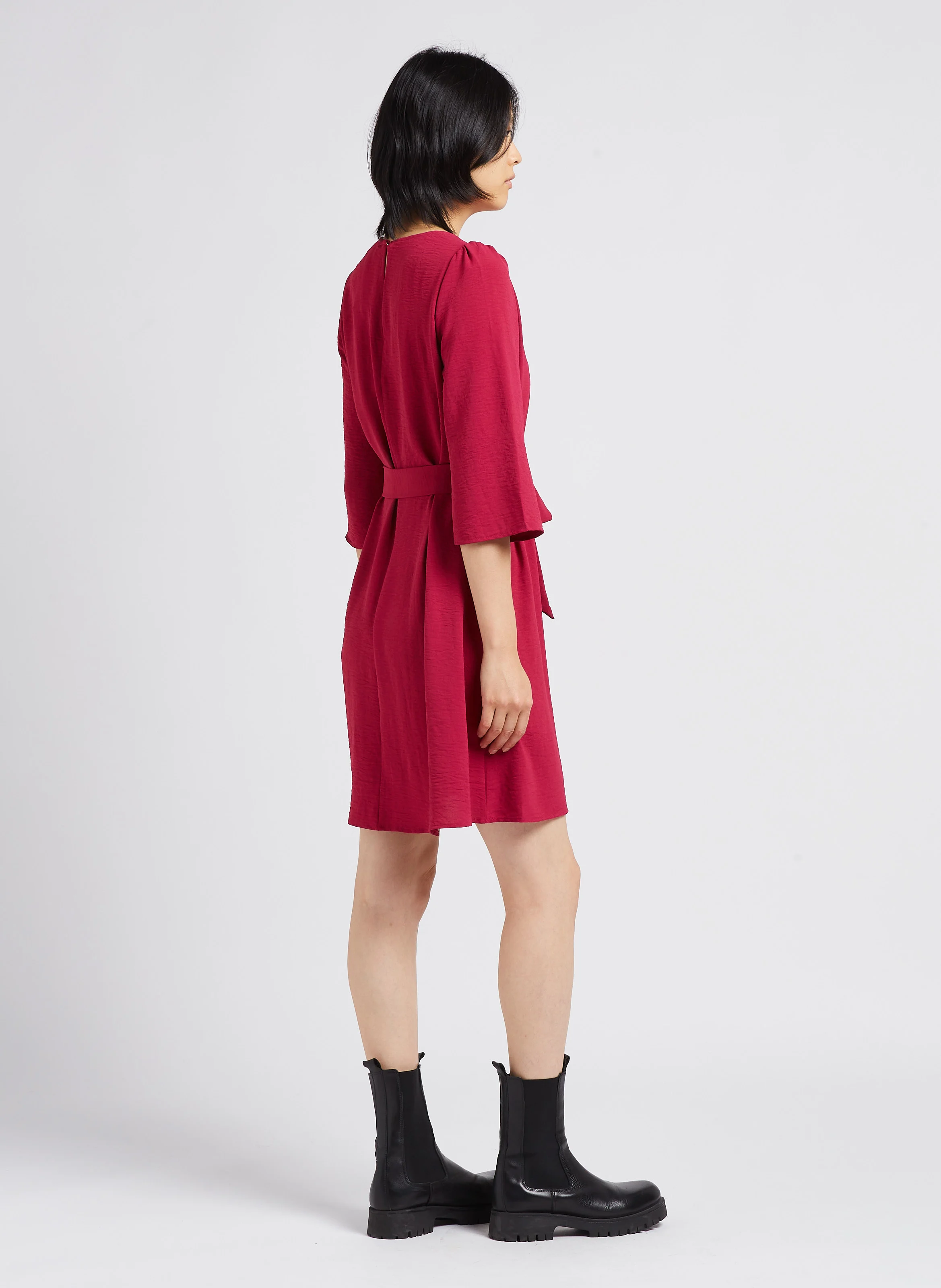 LENA - Robe courte col V | Rose