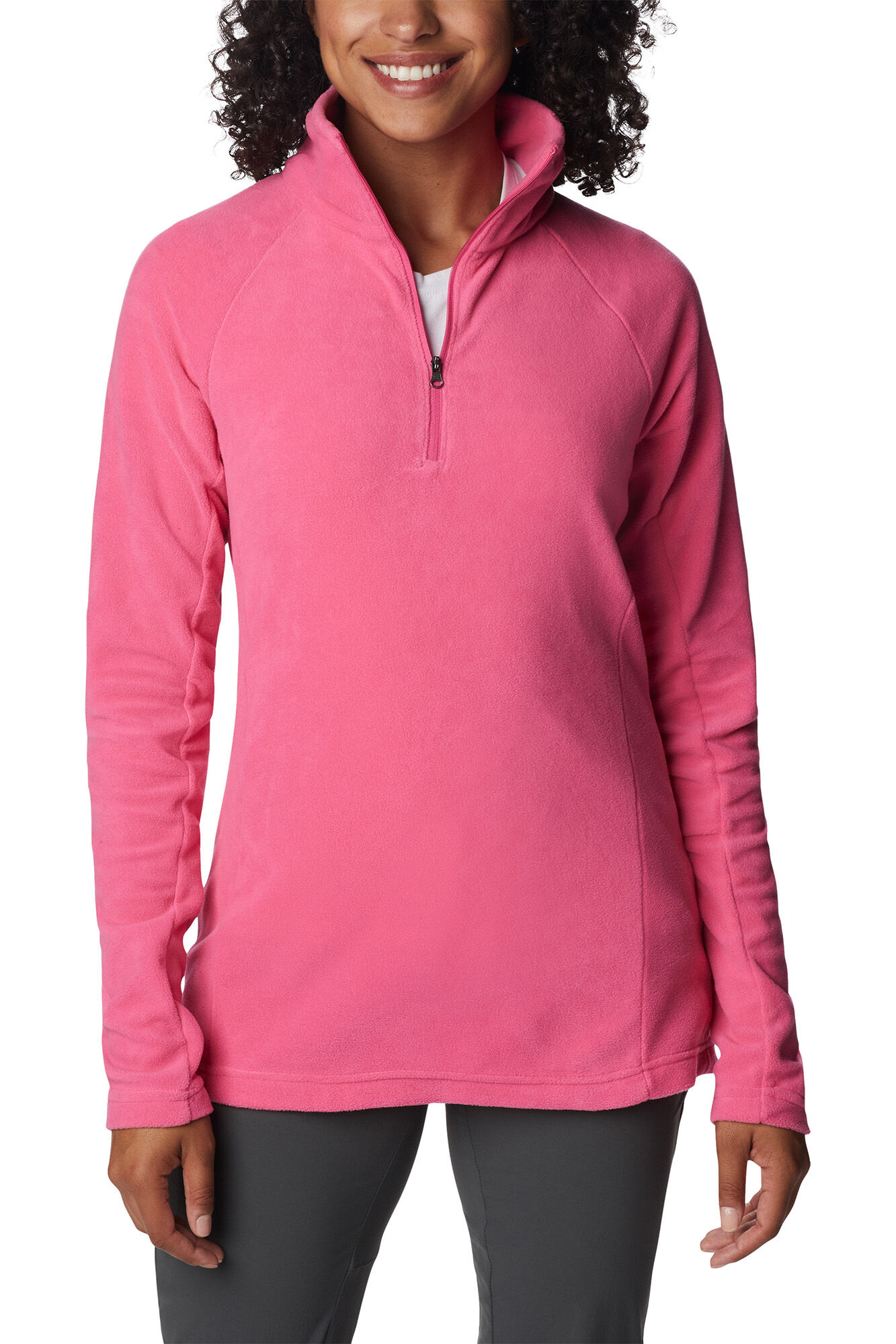 Casaco feminino de lã polar Glacial™ IV com zíper Columbia até a metade - Rosa