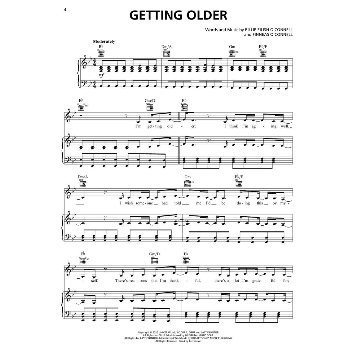 Hal Leonard Billie Eilish Happier Than Ever voor piano, zang en gitaar