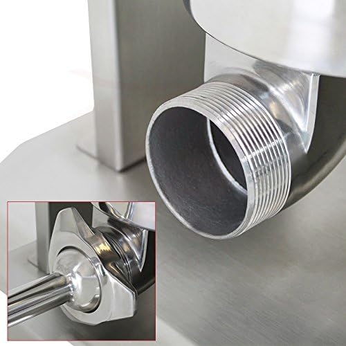 Beeketal 'BT05' Edelstahl Industrie Wurstfüllmaschine (5 L Volumen) SGS-geprüft, Profi Wurstfüller mit gehärtetem 2 Gang Vollmetall-Getriebe und 90° Aluguss Handkurbel, inkl. 5 Fülltüllen