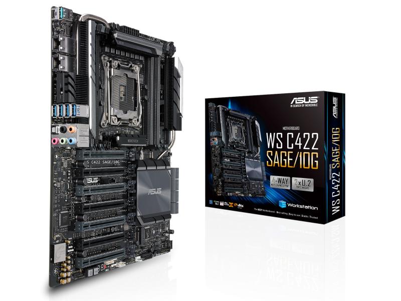 ASUS Mainboard WS C422 SAGE/10G Intel LGA 2066 CEB-Mainboard mit Quad-GPU-Unterstützung und 10G LAN