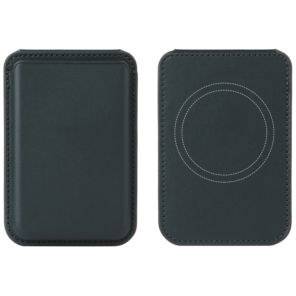 Magnetische MagSafe Leder Wallet Kreditkarten Halterung   Kickstand Aufsteller  - Dunkelgrün