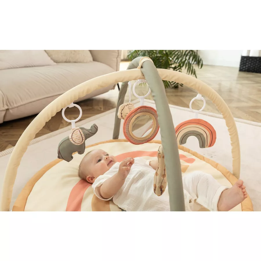 Hakuna Matte Samtmatte-Spielmatte für Baby 200 x 150 cm, Beige