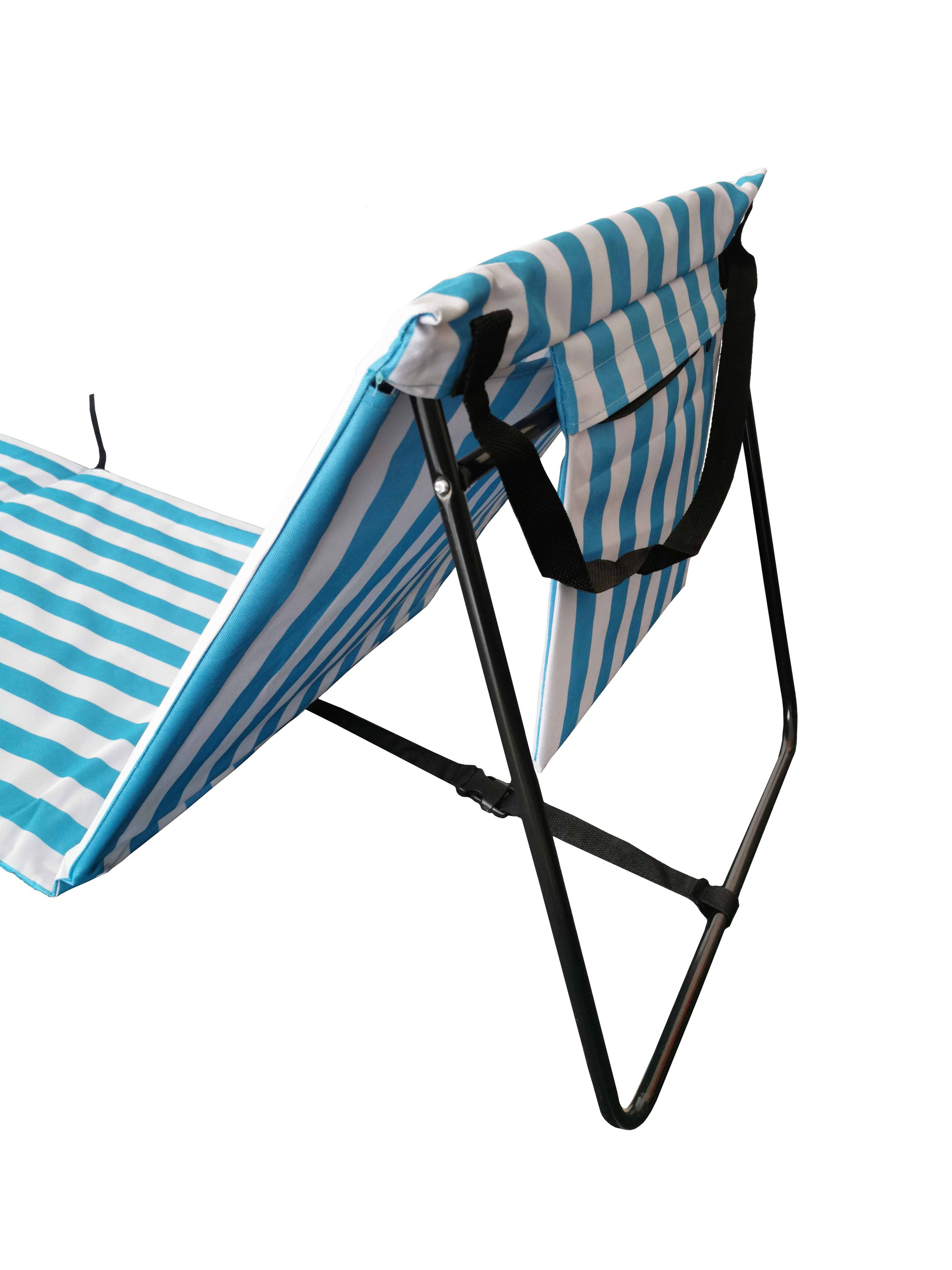 Strandmatte 2er Set blau/weiss