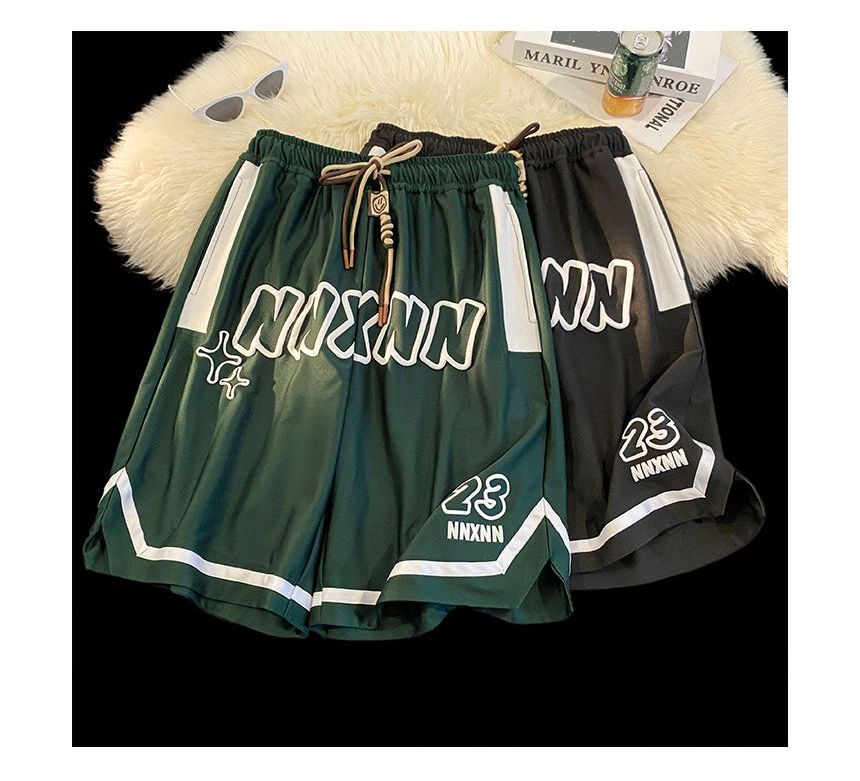 Derbundy - Shorts met trekkoord en tekstprint