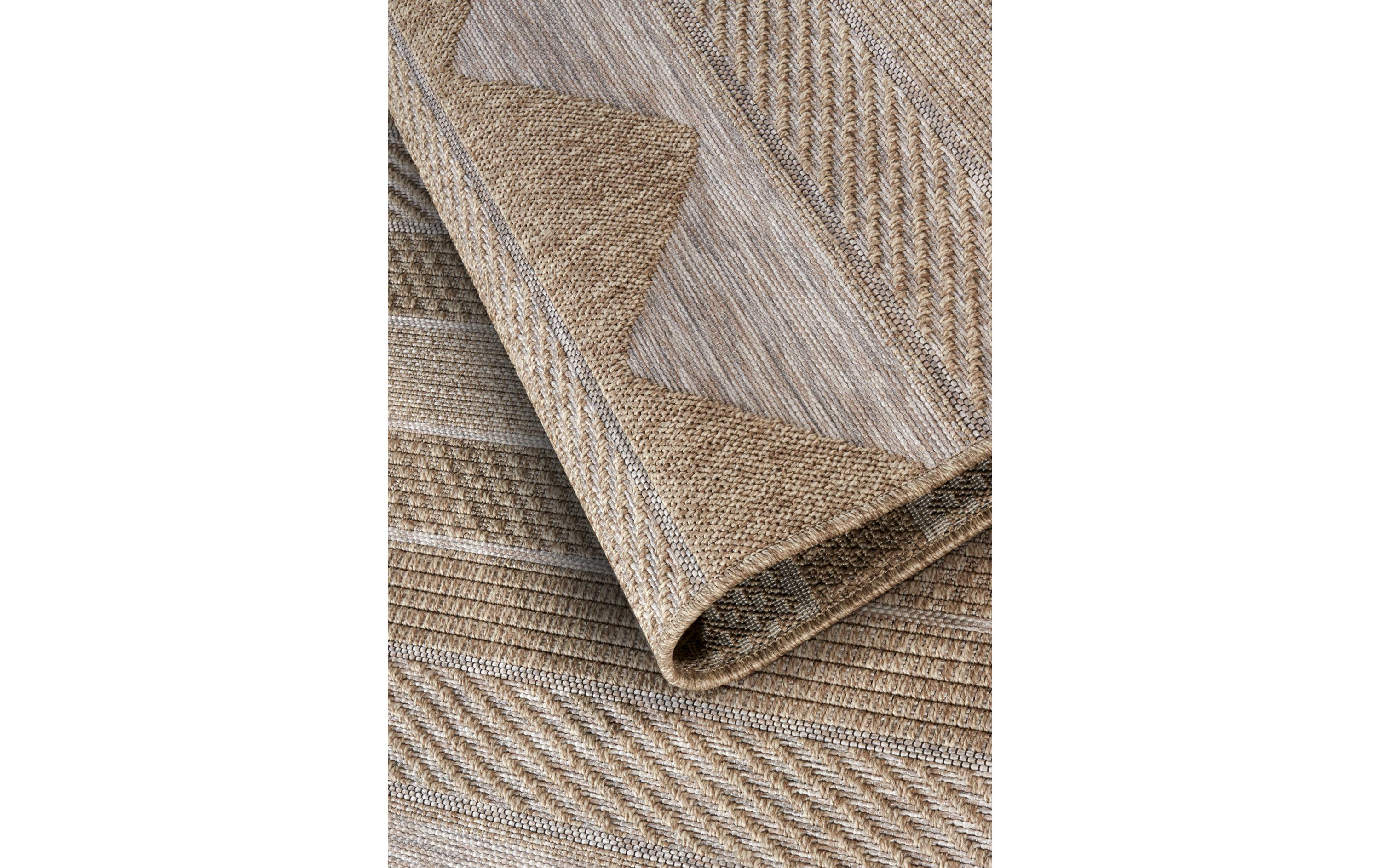 Teppich Elisabeth 155 cm x 230 cmIn- und Outdoor Teppich, modernes Flachgewebe, Boho, Ethno-Look, wetterfest und UV-beständig für Balkon, Terrasse, Garten, Wohnzimmer, Wintergarten