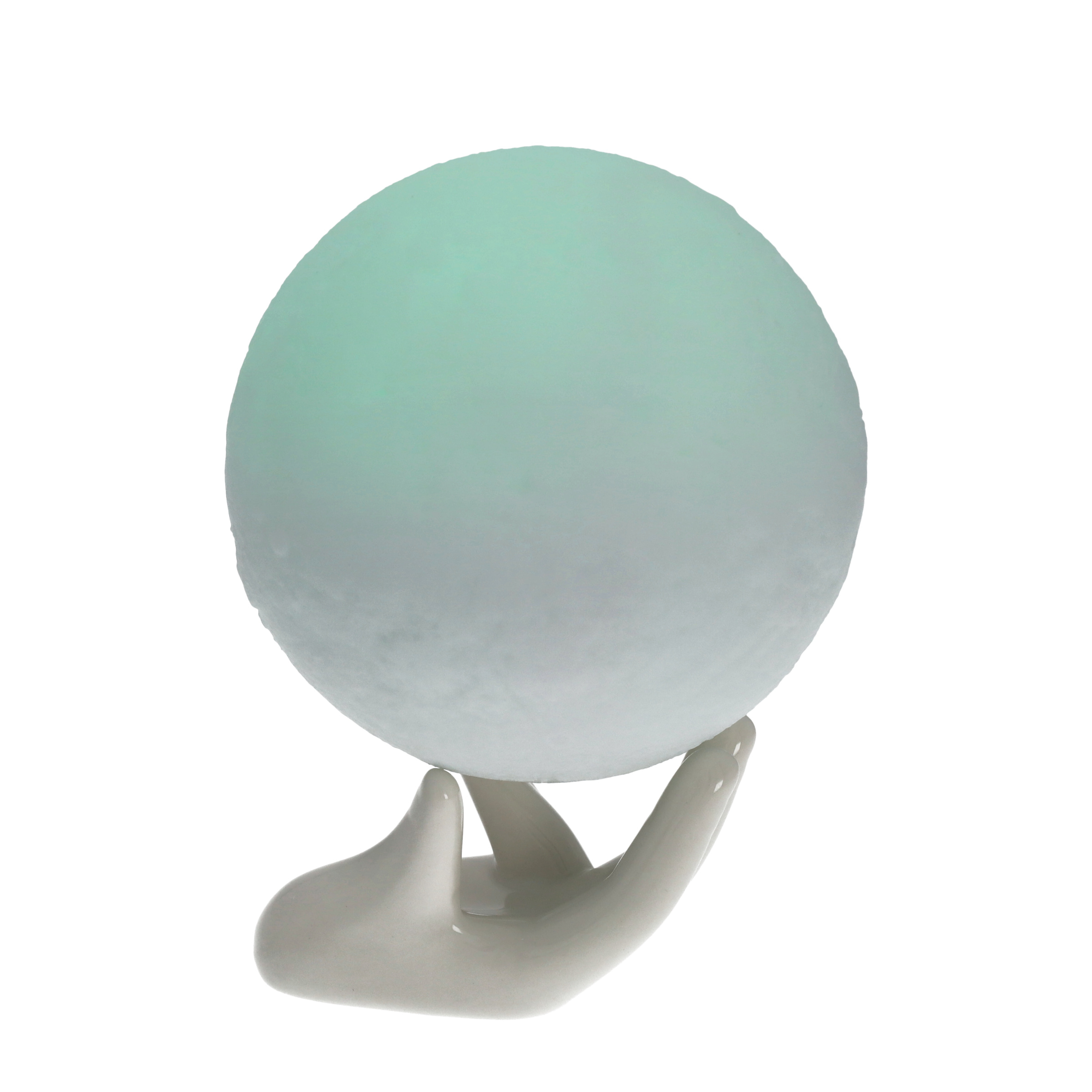 (Ø10cm) 3D LED Mond Lampe Nachtlicht USB Deko Beleuchtung mit Touch inkl. Fernbedienung - Weiss