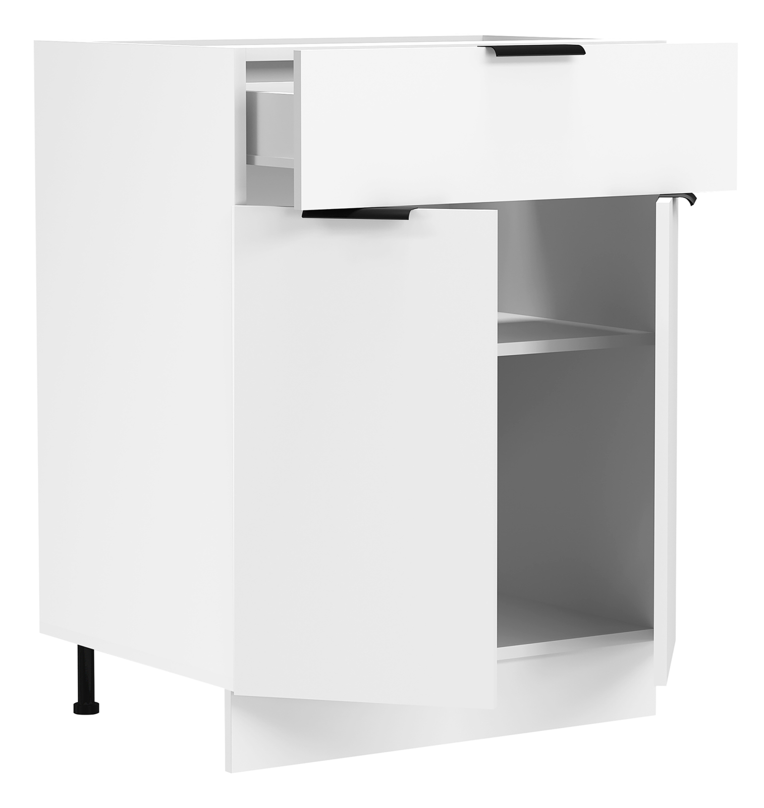 Unterschrank FASOLA - weiß - mit Schubkasten - 60 cm