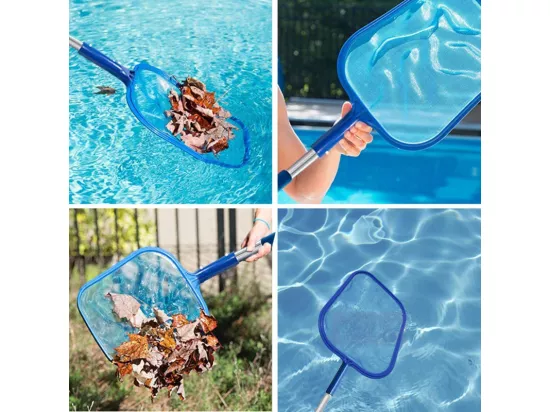 Epuisette de surface avec manche téléscopique piscine ou spa - Extensible jusqu'à 150 cm