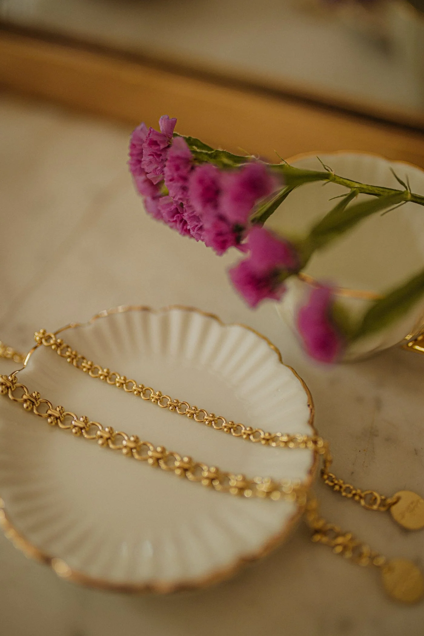 HÉBÉ - Collier doré à l'or fin | Doré