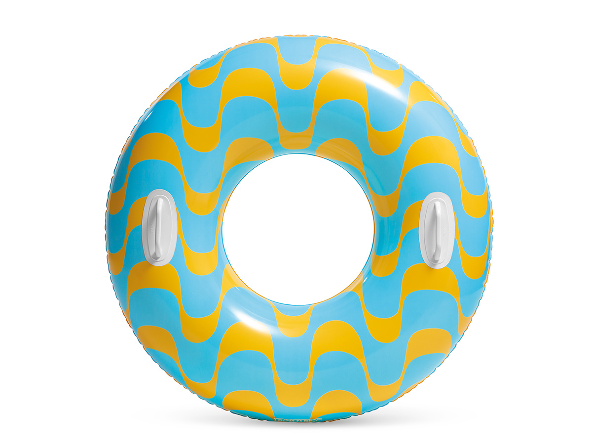 Bouée gonflable tube 70's bleu
