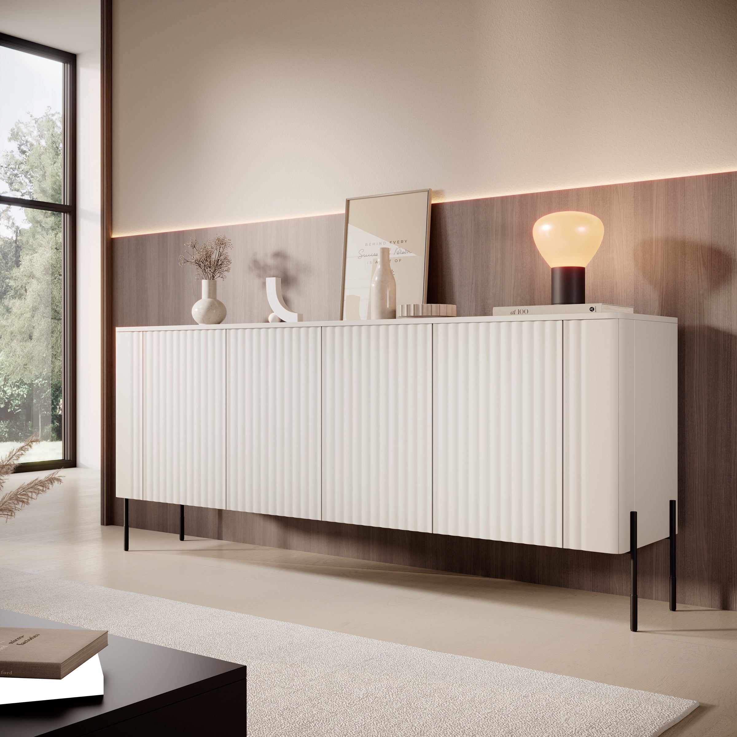 Vivi - Dressoir - Beige - 190x40x80 cm