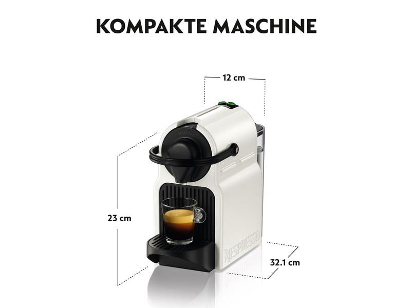 Krups Kaffeemaschine Nespresso Inissia XN1001 Weiss Kapselmaschine