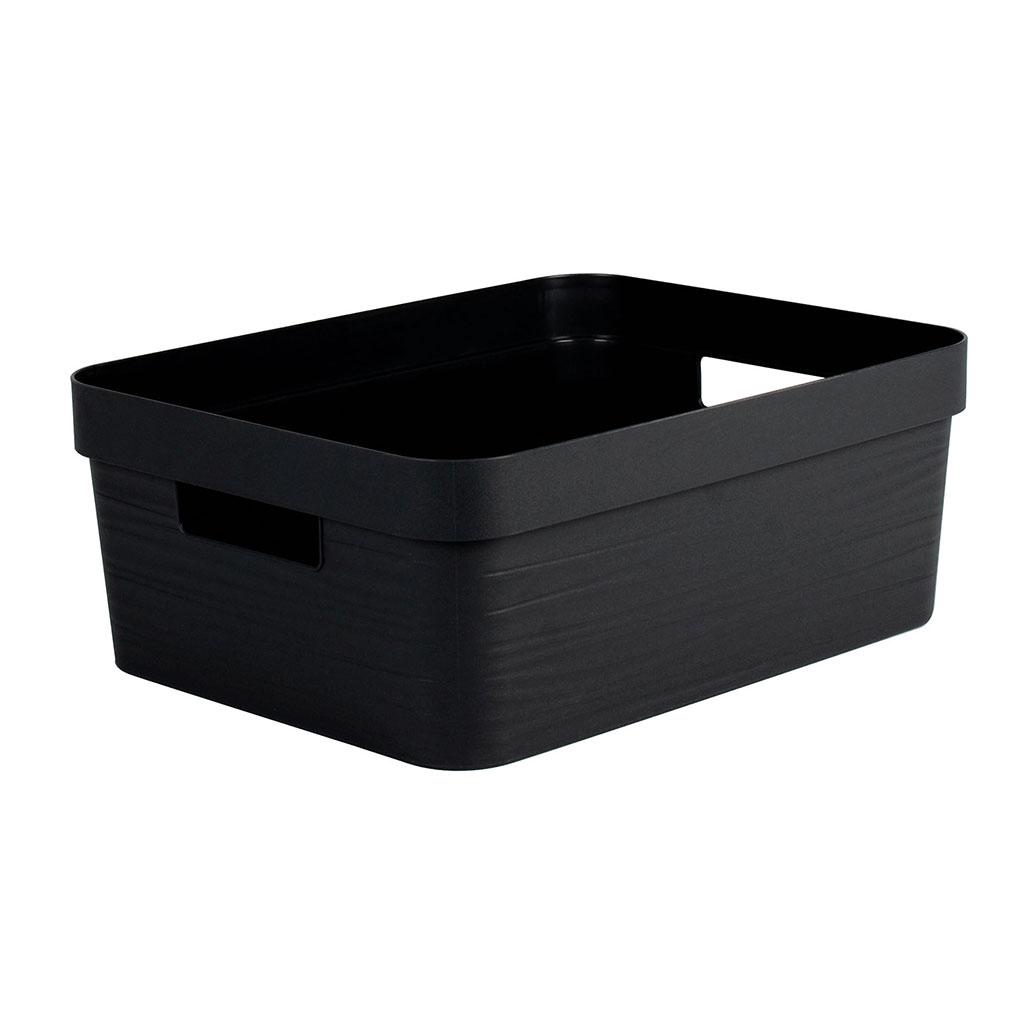 Boite de rangement Stone noir 12L