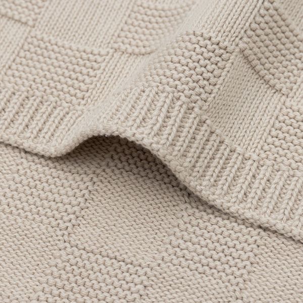 Jollein Deken Wieg - Box Knit - 75 x 100 cm - Warm Sand
