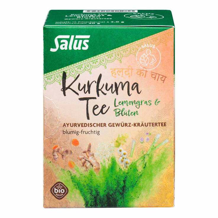 Kurkuma Tee Lemongras & Blüten Bio Salus Fbeutel , 15 St
