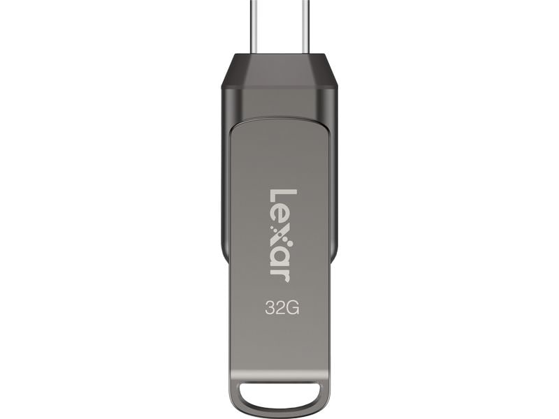 Lexar USB-Stick JumpDrive Dual Drive D400 32 GB USB-Stick mit 32 GB Speicherkapazität und 100 MB/s Lesegeschwindigkeit