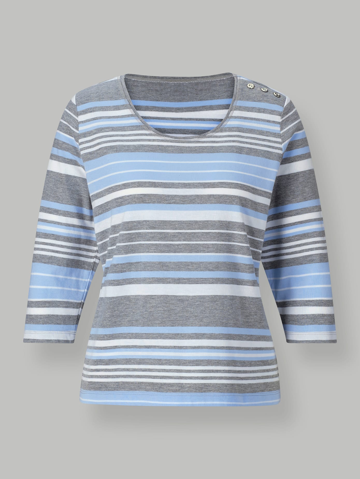 T-shirt femme rayé manches 3/4