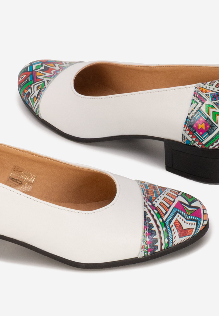 Chaussures femme en cuir blancs Selinna