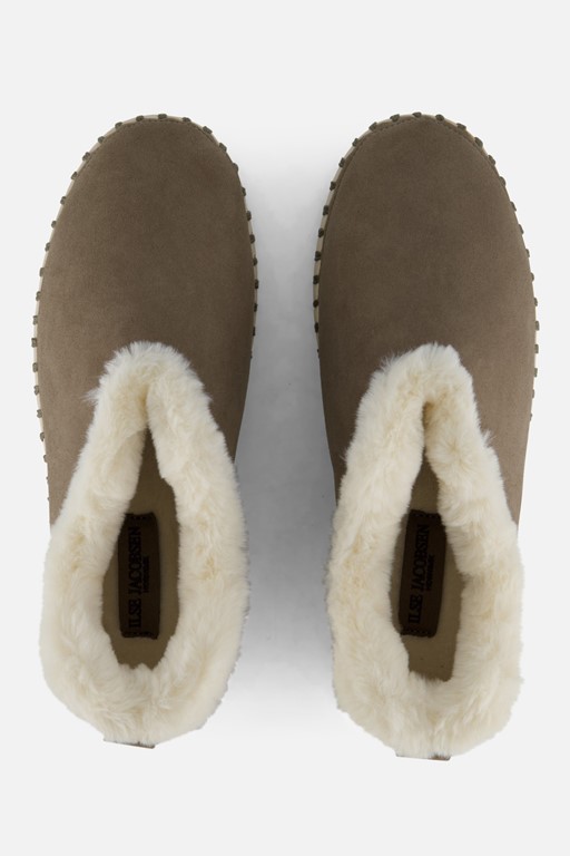Ilse Jacobsen Pantoffels taupe Suede