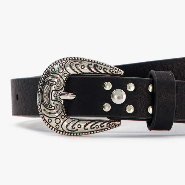 Meisjes western riem zwart