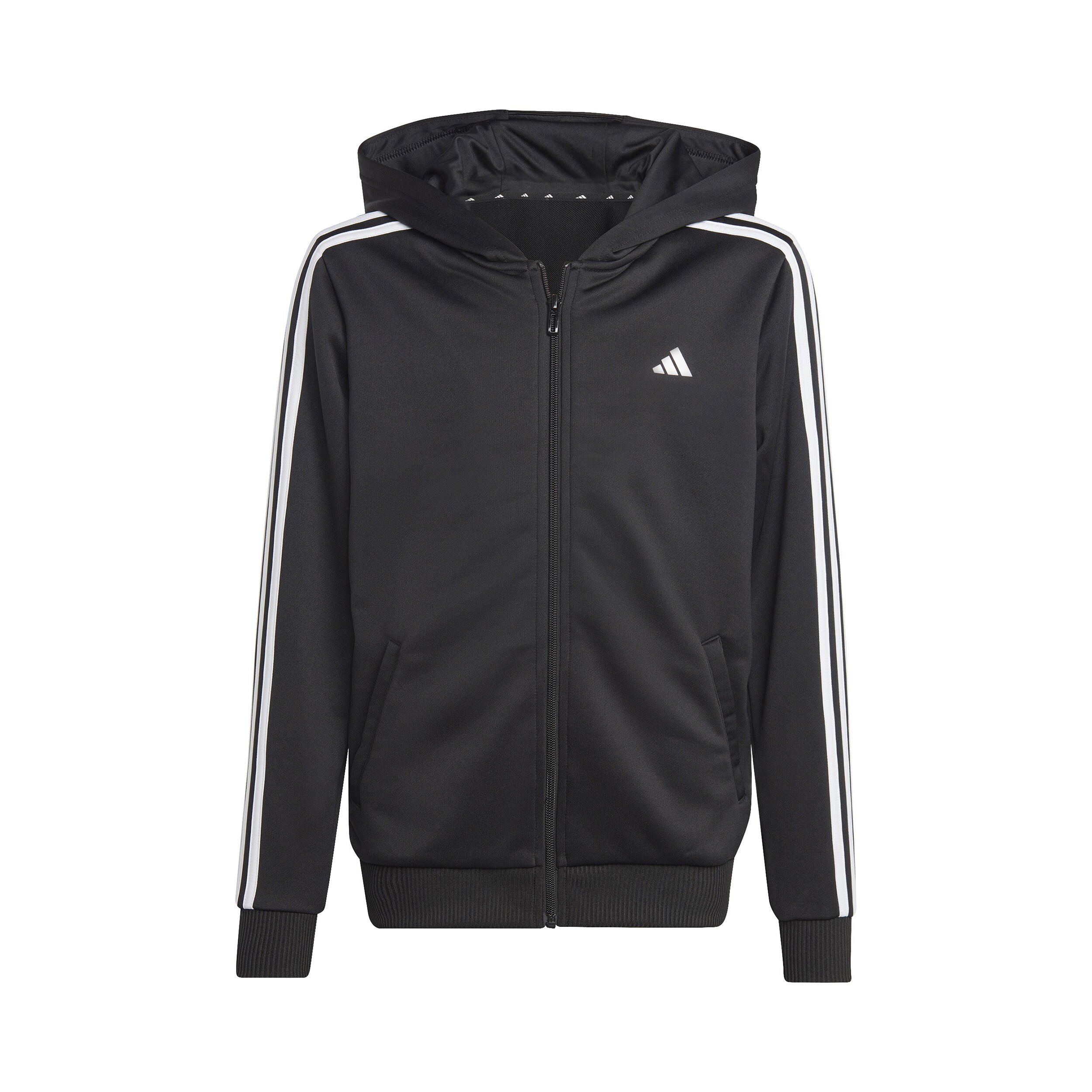 adidas Essentials 3-Stripes Full-Zip Gilet En Coton Enfants - Noir , Blanc