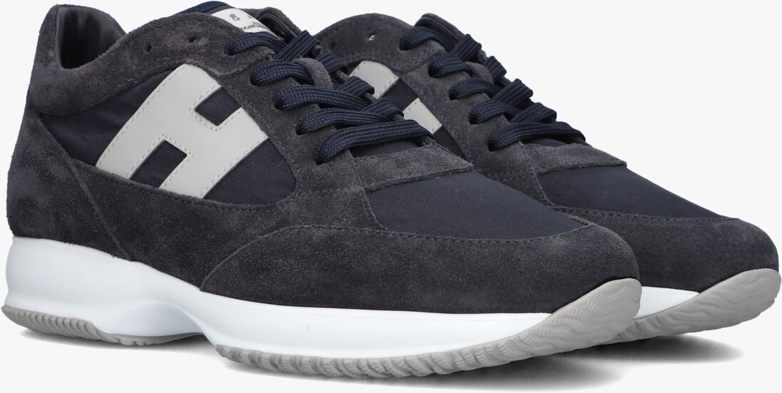 blauwe hogan lage sneakers interactive allacciato