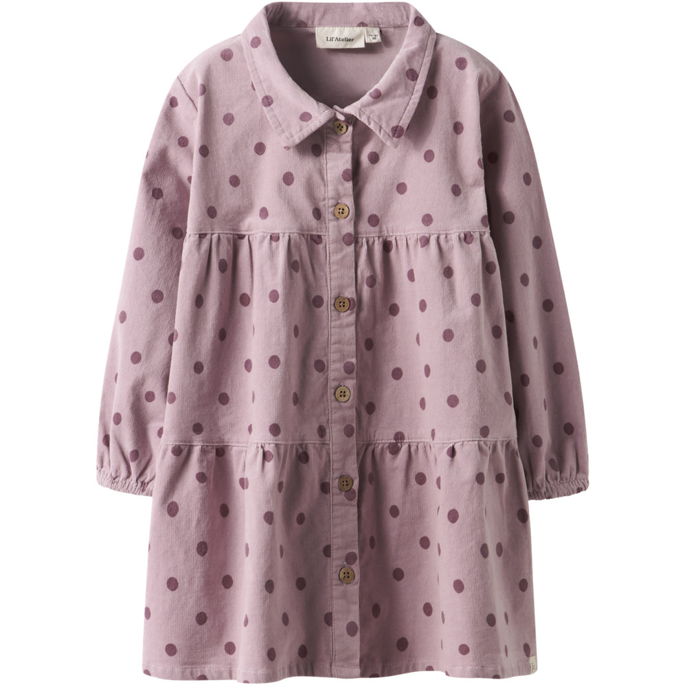 Køb Lil'Atelier Violet Ice Dots Nmfsomba Loose Cord Kjole 7766-So S Lil