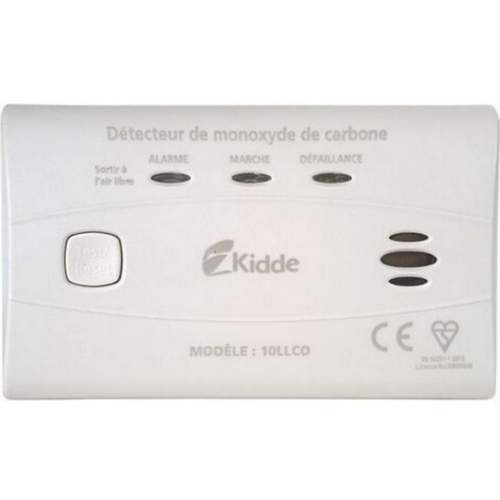 Détecteur de monoxyde de carbone Kidde 10LLCO