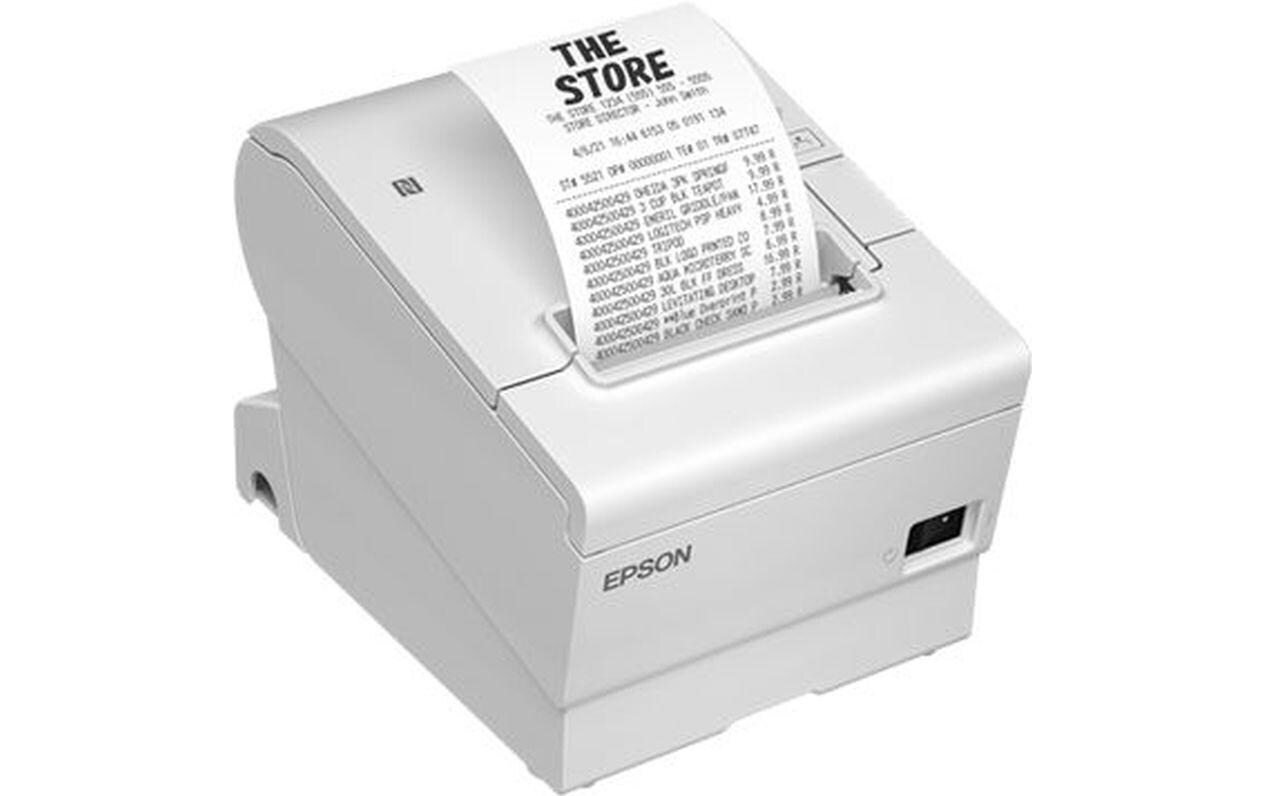 Thermodrucker TM-T88VII (LAN / USB / Serial / White)<br>Leistungsstarker, umweltfreundlicher Bondrucker mit bewährter Zuverlässigkeit vom Marktführer