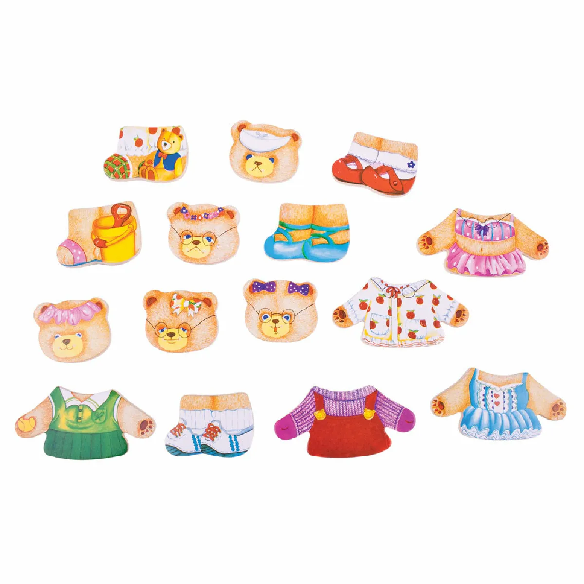 Bigjigs Toys Famille d'ours à habiller