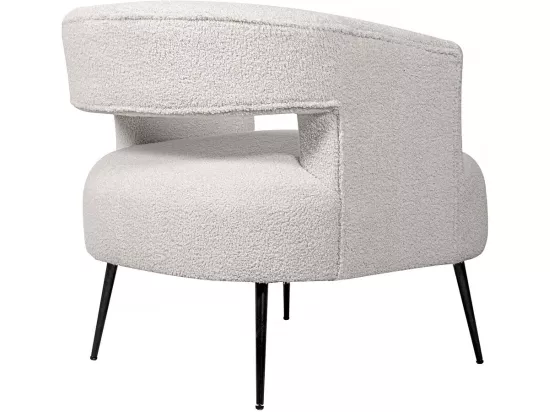 Fauteuil en tissu bouclette 