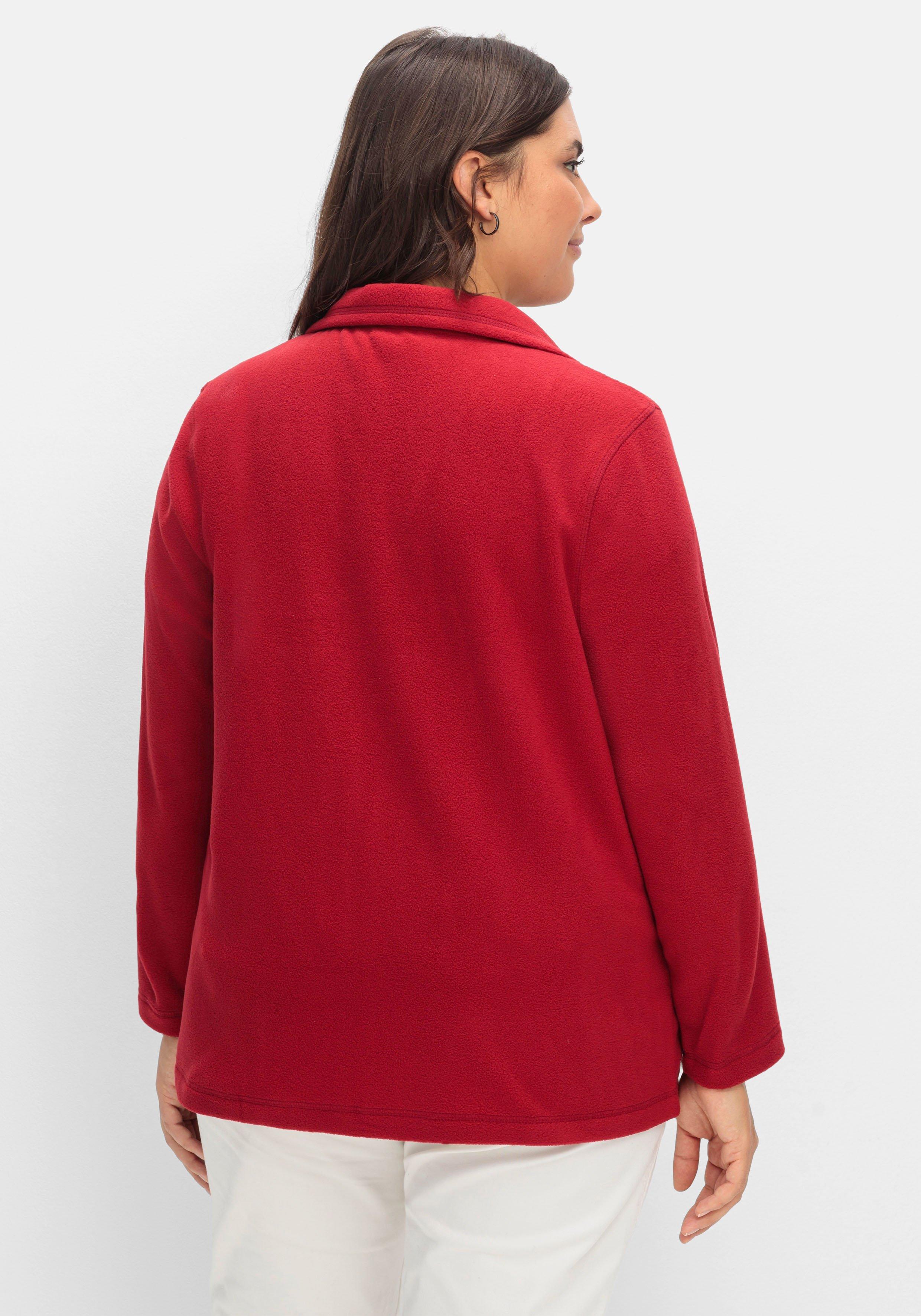 Kuschelige Fleecejacke mit Reißverschluss