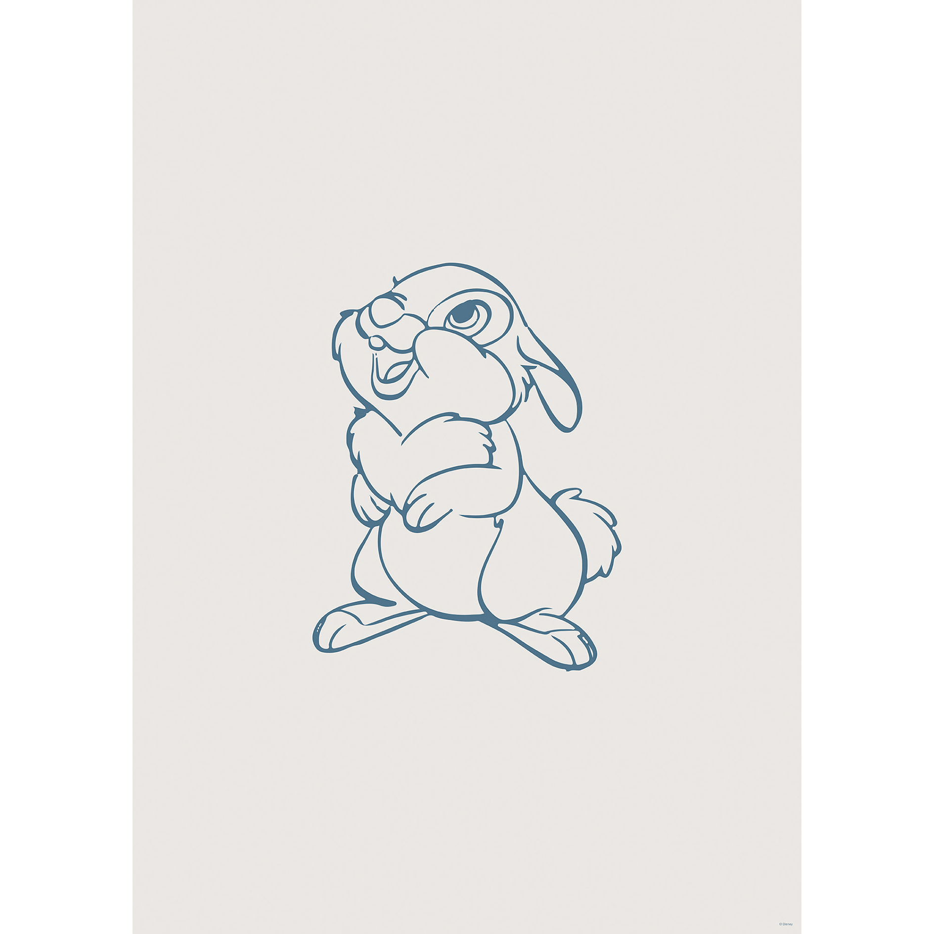 Wandbild HEY THUMPER - weiß - 50x70 cm
